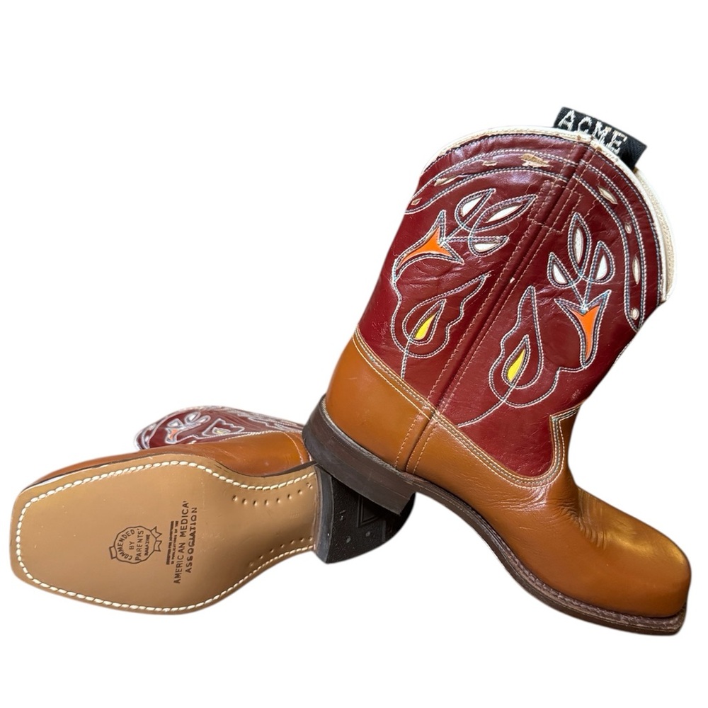NWT Vintage Acme deadstock children’s western cowboy boots